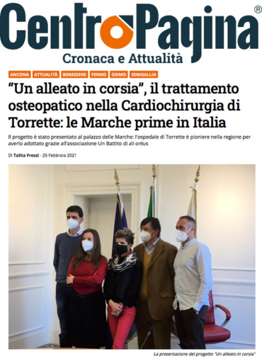 “Un alleato in corsia”, il trattamento osteopatico nella Cardiochirurgia di Torrette: le Marche prime in Italia